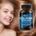 Cápsulas de péptidos de colágeno marino orgánicos con vitamina C